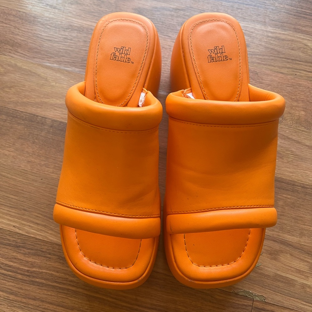 Orange Platform Sandals. Wild Fable Size 7.